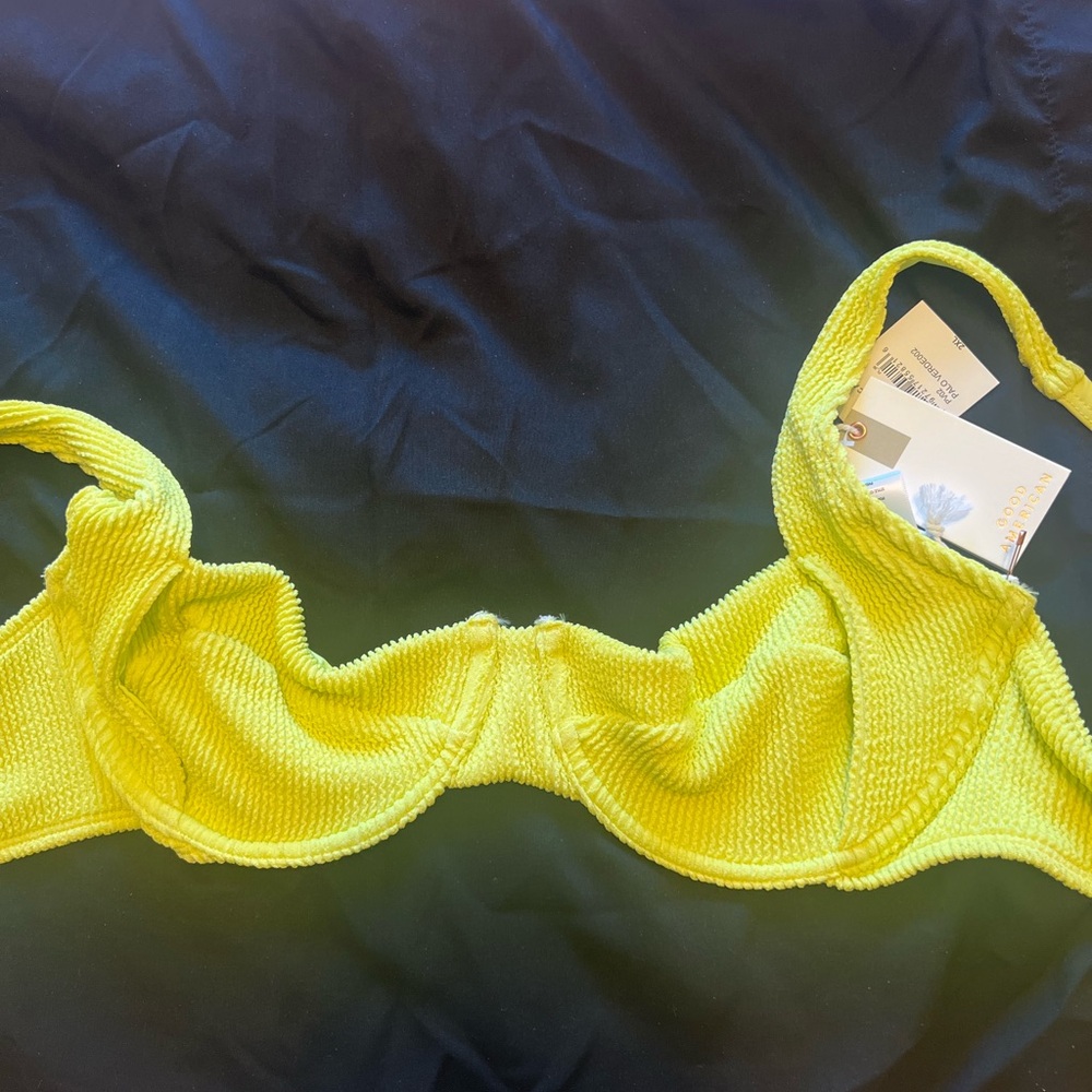 Good American Rippled Yellow Bikini